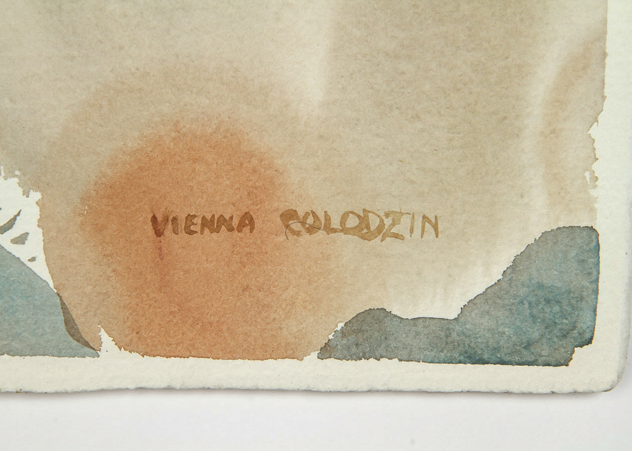Vienna Colodzin Watercolor and Gouache Painting on Paper "Teddy Bear Symposium"
