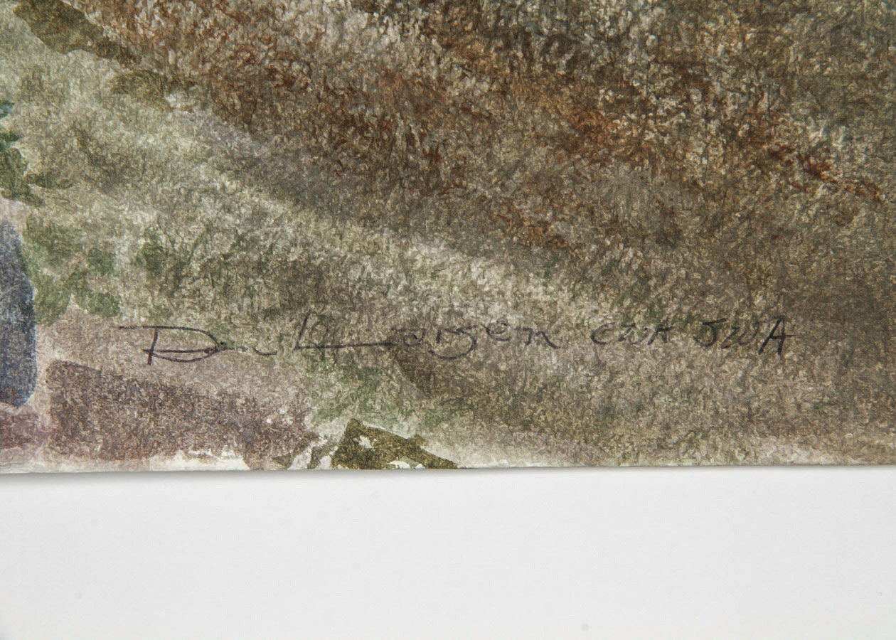 Dan Larsen Colored Pencil Drawing on Paper  "Panoramic Landscape"