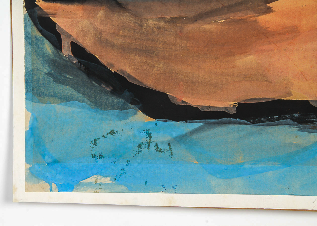 Watercolor Painting on Paper "Mimi, Your Boat is Leaving"