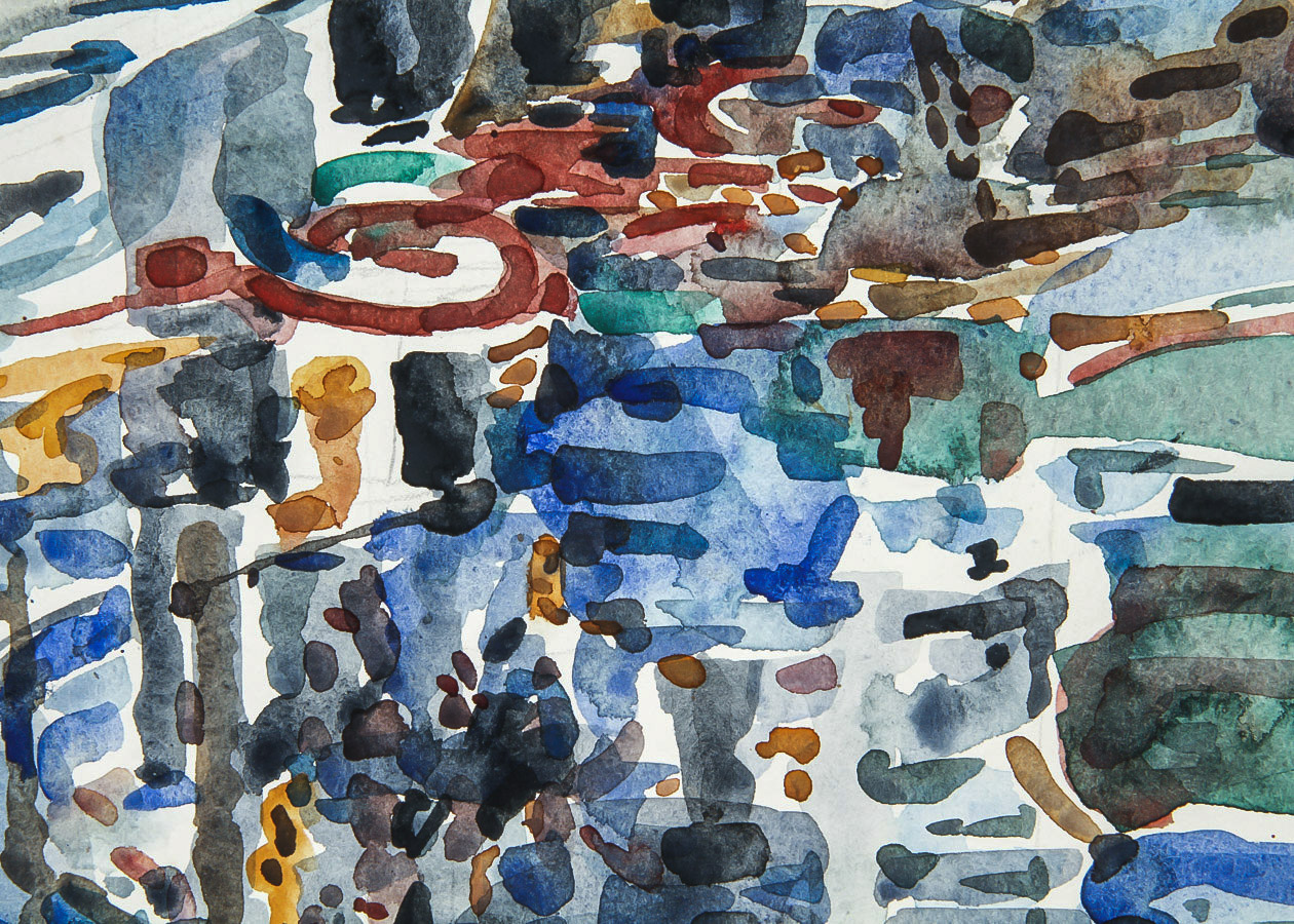 Mary Lee Warsaw Watercolor Painting on Paper "Harbor Reflections"