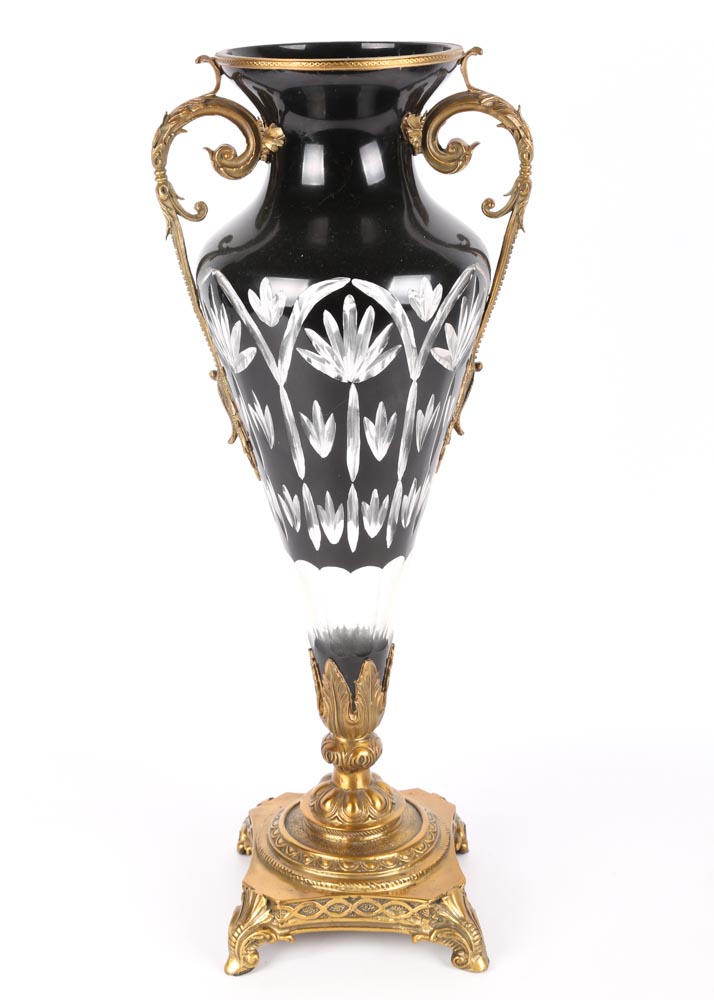 Brass and Crystal Vases