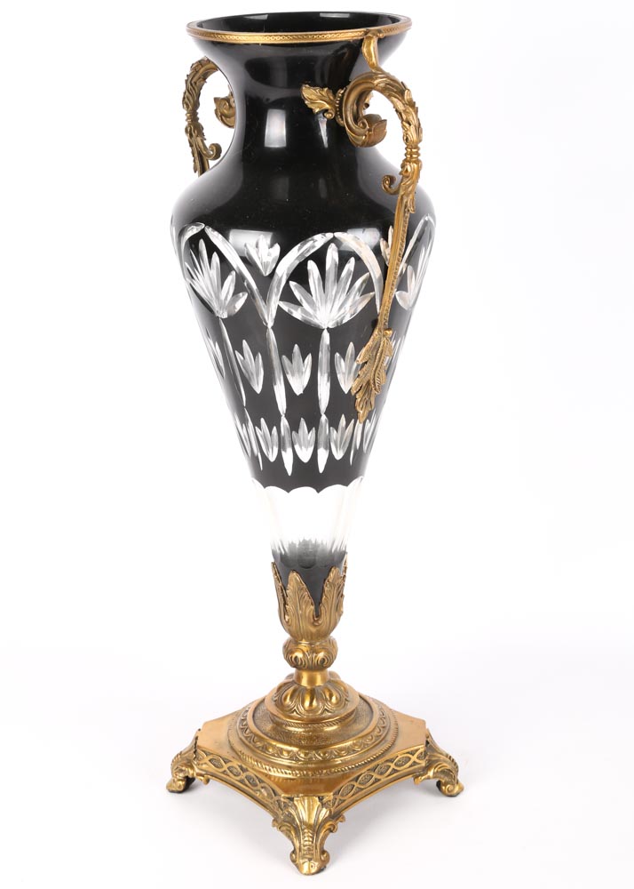 Brass and Crystal Vases