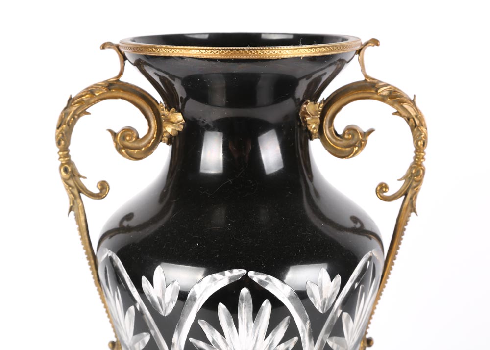 Brass and Crystal Vases