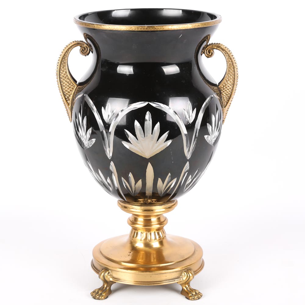 Brass and Crystal Vases