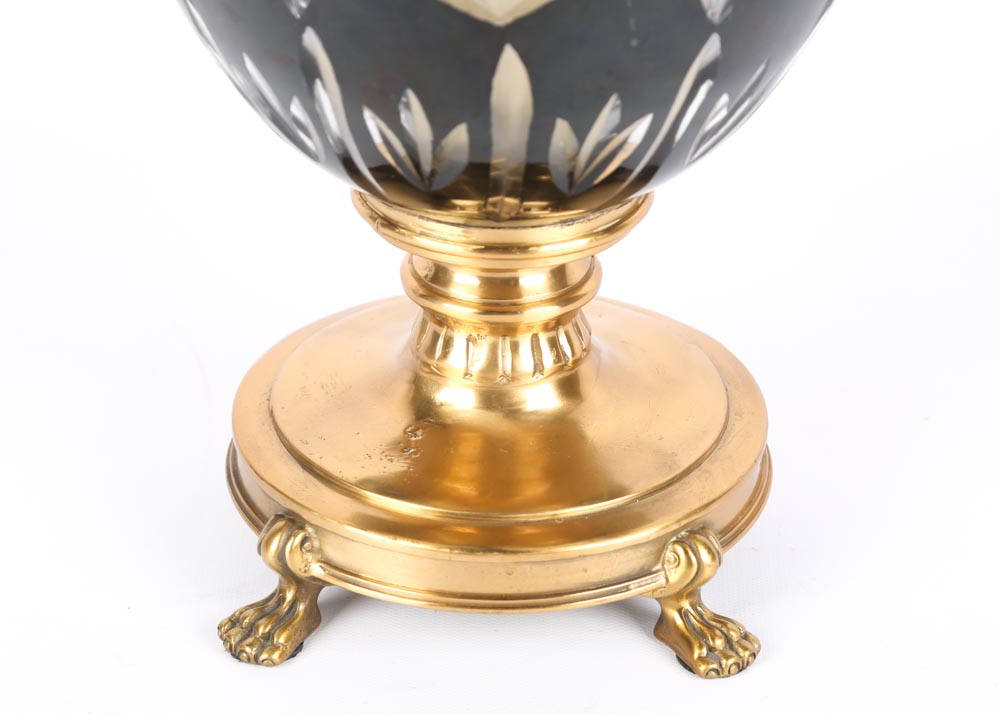 Brass and Crystal Vases