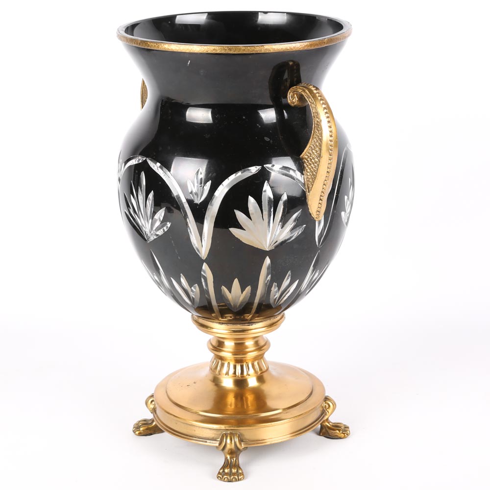 Brass and Crystal Vases