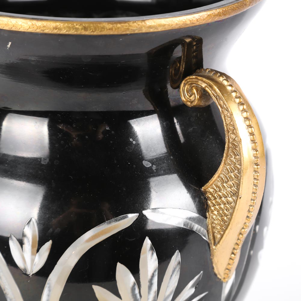 Brass and Crystal Vases