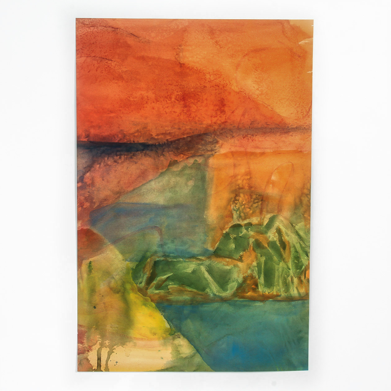 Watercolor Painting on Paper "Organic Abstract"