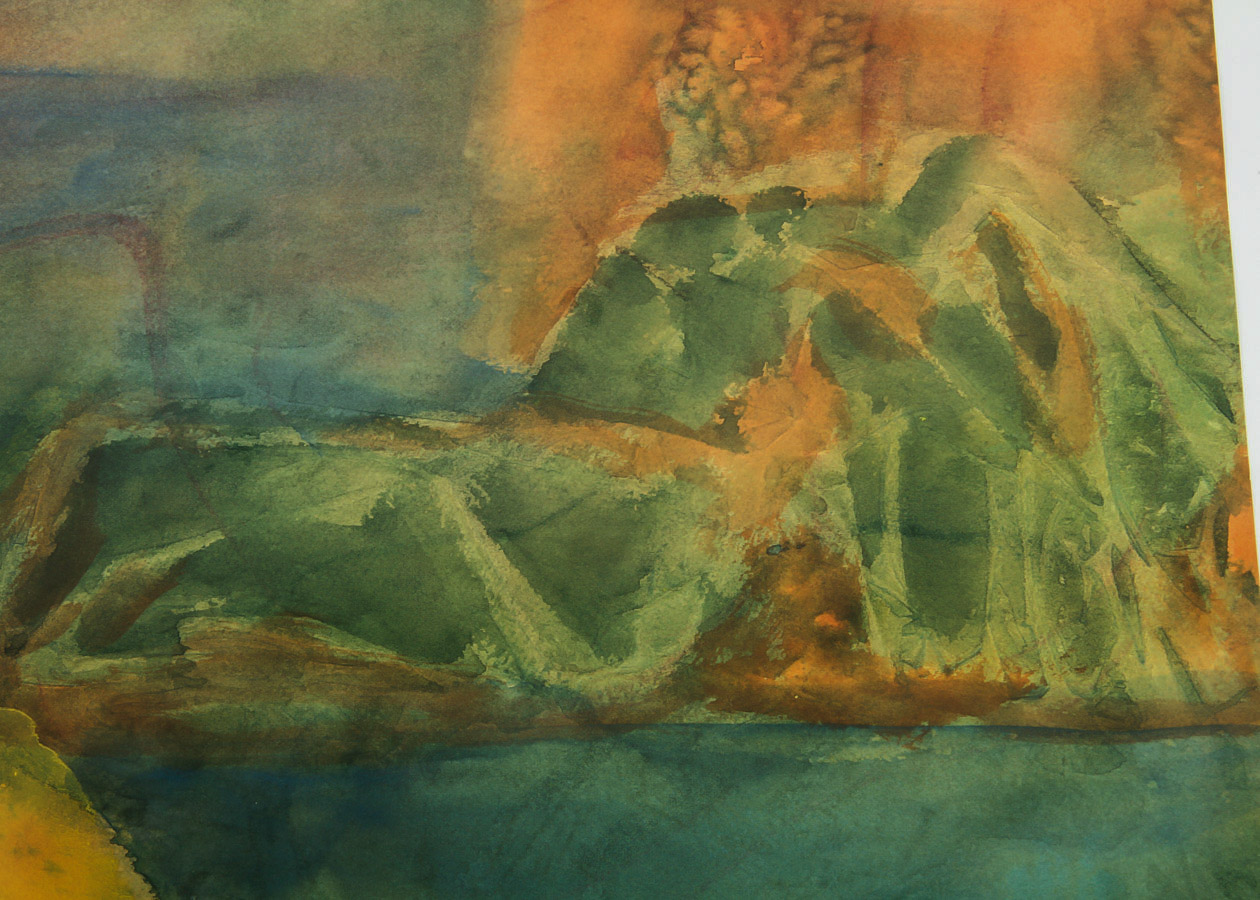 Watercolor Painting on Paper "Organic Abstract"