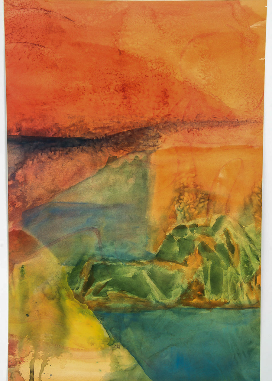 Watercolor Painting on Paper "Organic Abstract"