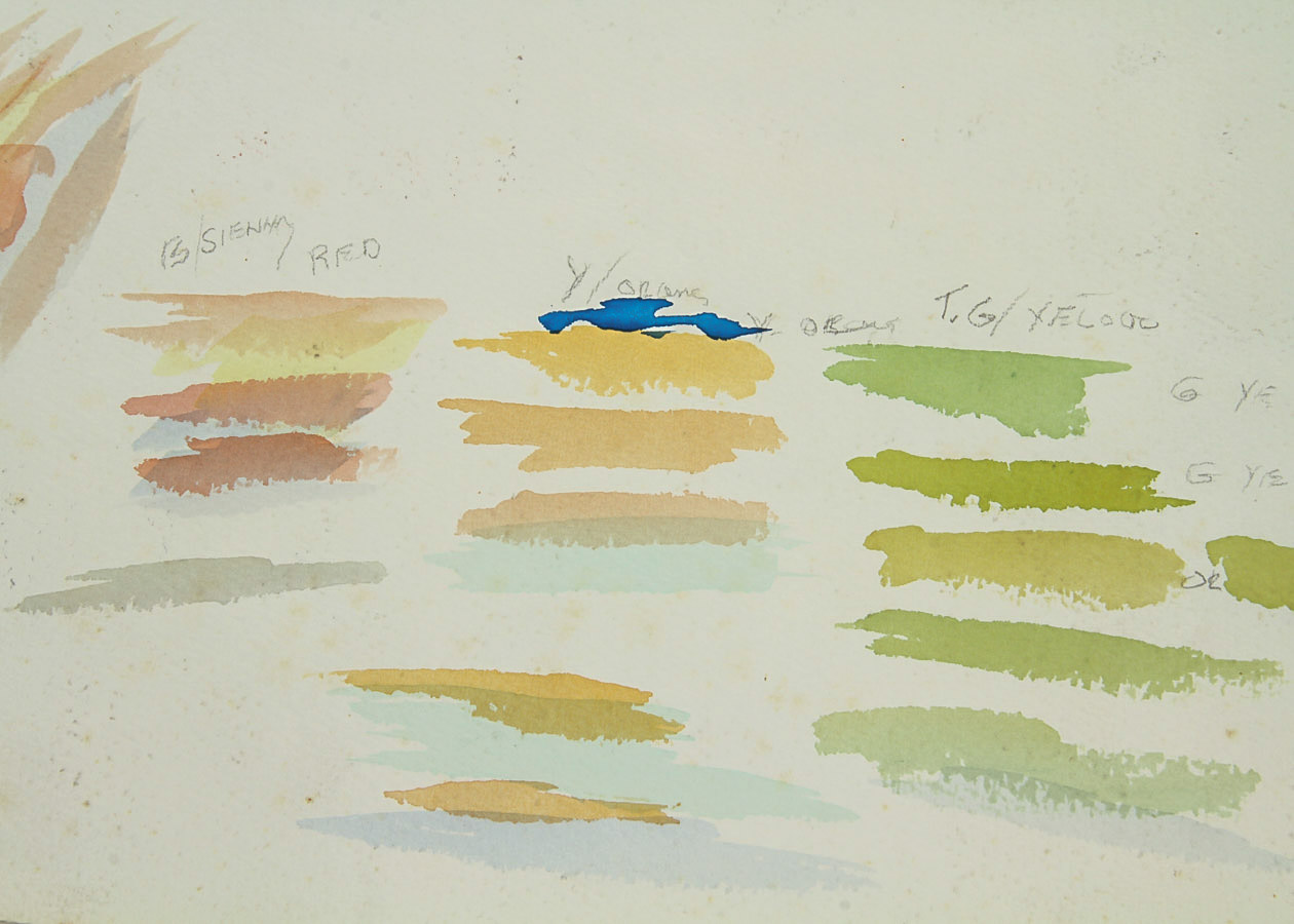 Watercolor and Graphite on Paper "Woodland Stream"