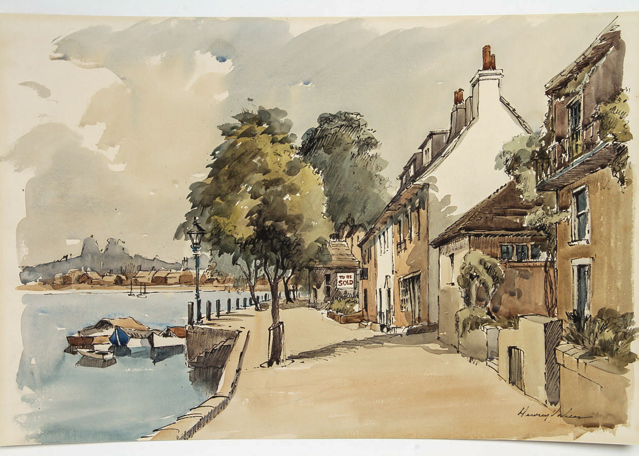 After Vorhees Lithograph "English River Landscape"