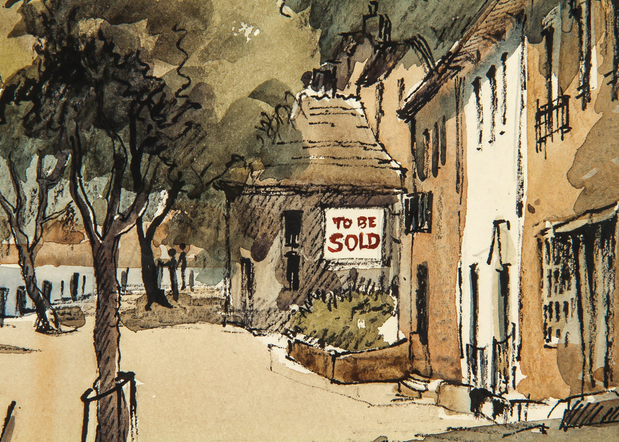 After Vorhees Lithograph "English River Landscape"