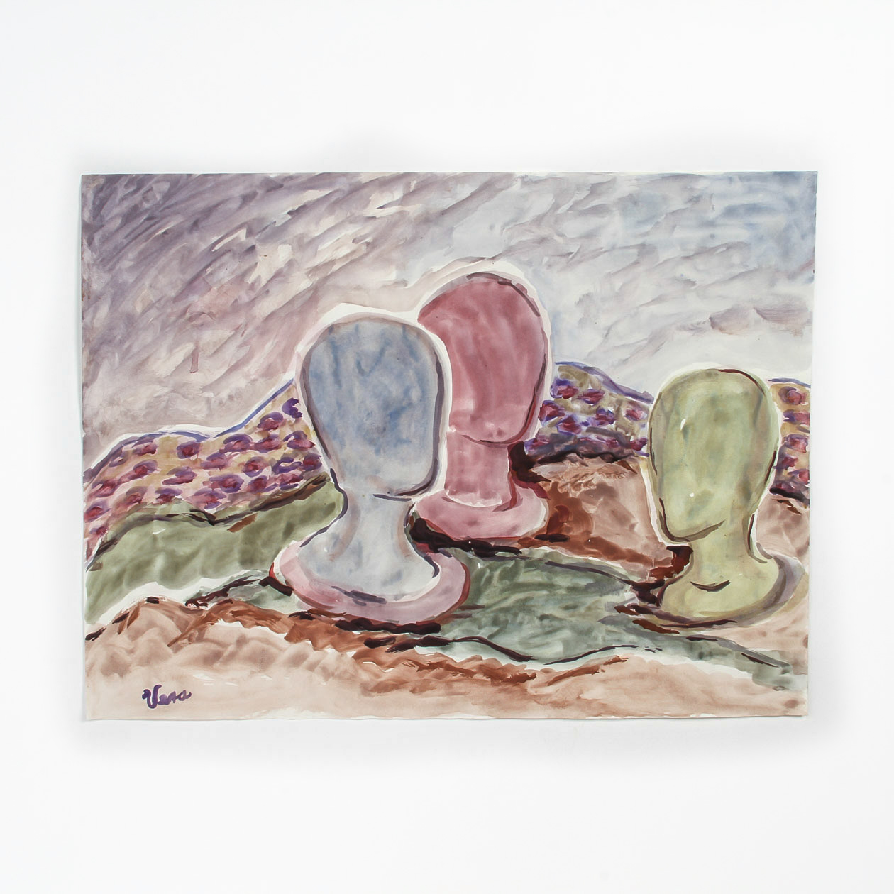 Vera Indenbaum Watercolor Painting on Paper