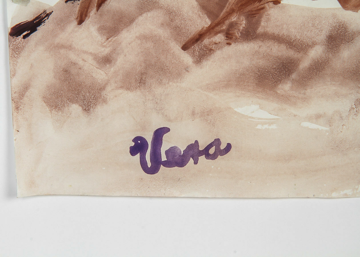 Vera Indenbaum Watercolor Painting on Paper