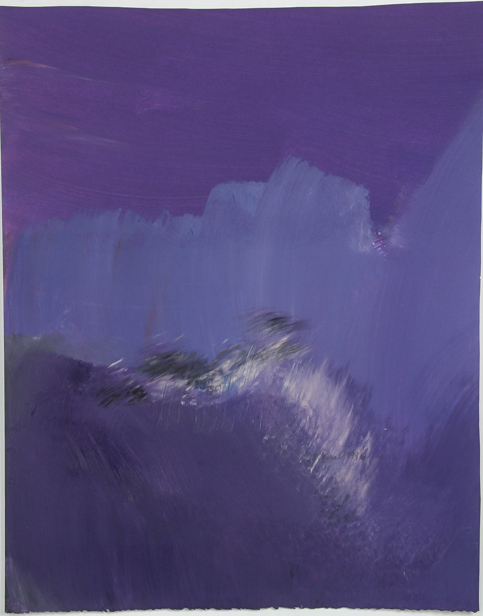 Signed Acrylic Painting on Paper "Amethyst Abstract"