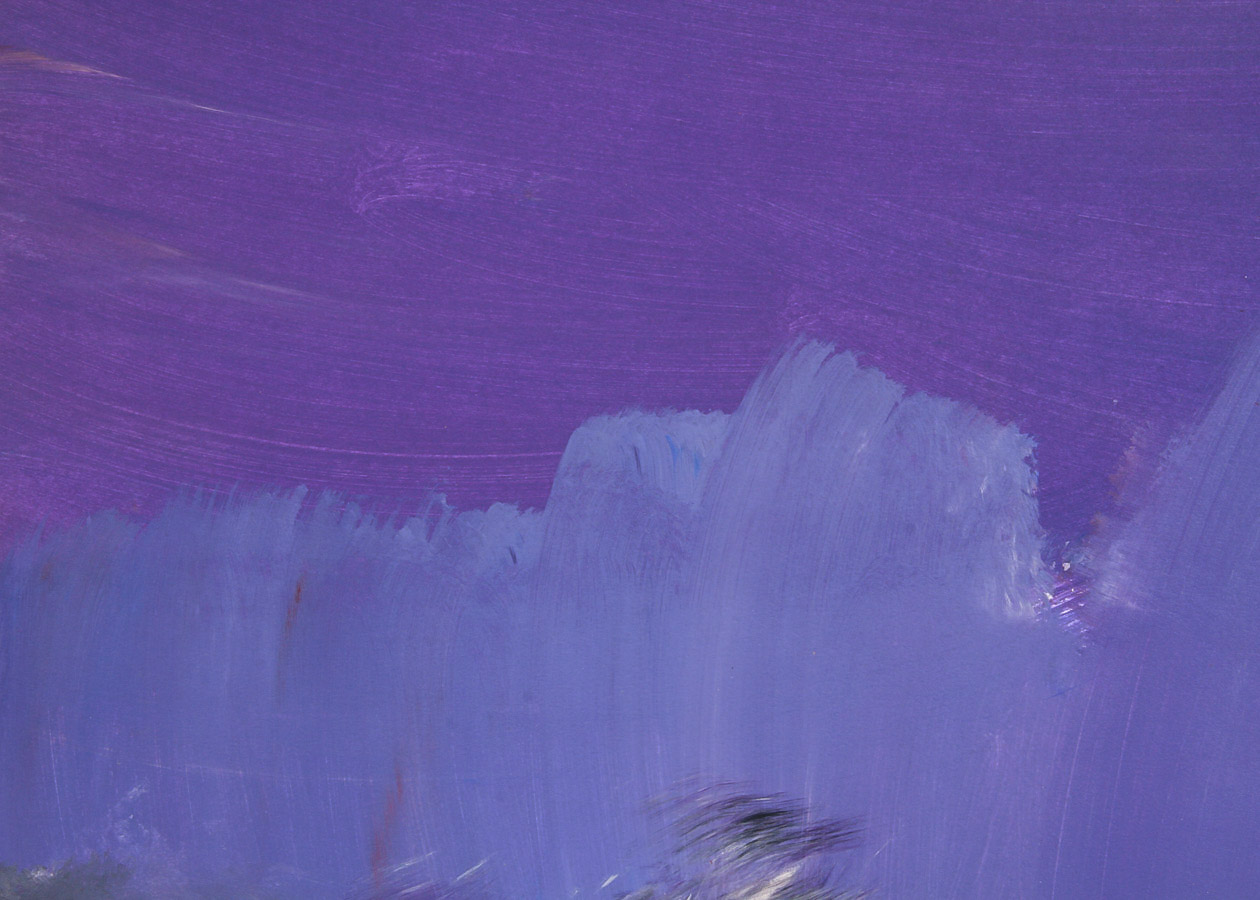 Signed Acrylic Painting on Paper "Amethyst Abstract"