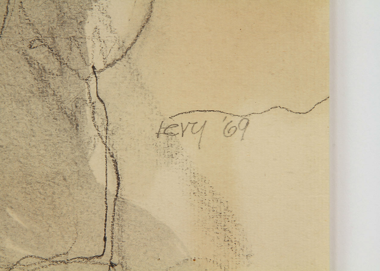 Levy Mixed Media on Paper "Two Nudes"