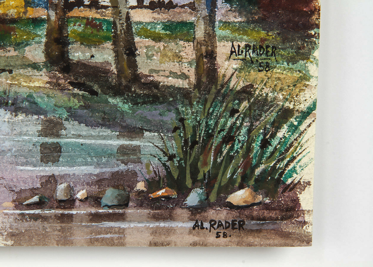 Al Rader Mixed Media Painting on Paper "After the Storm"