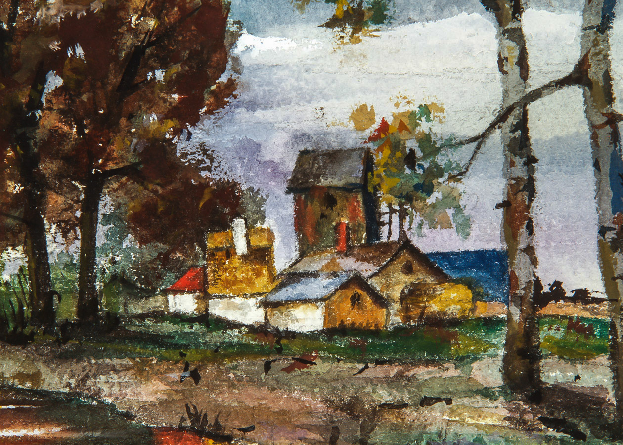 Al Rader Mixed Media Painting on Paper "After the Storm"