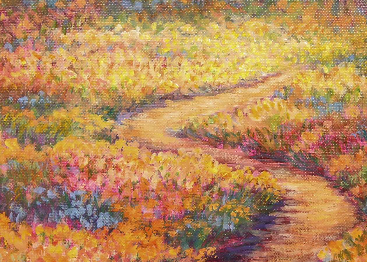 Margaret Schatz Robideaux Oil Painting on Canvas Board "California Springtime"