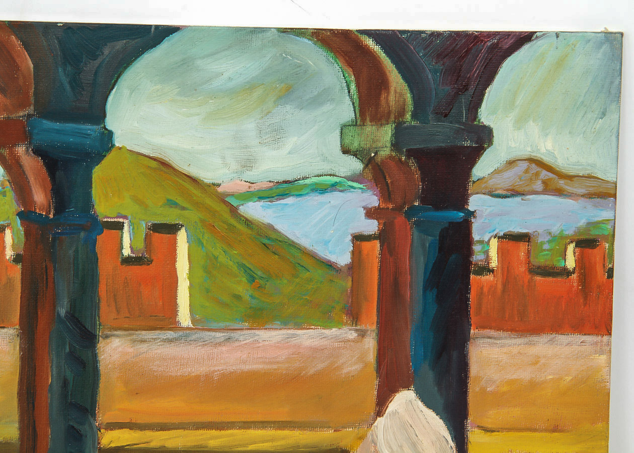 Deras Acrylic Painting on Canvas Board "In the Seraglio"