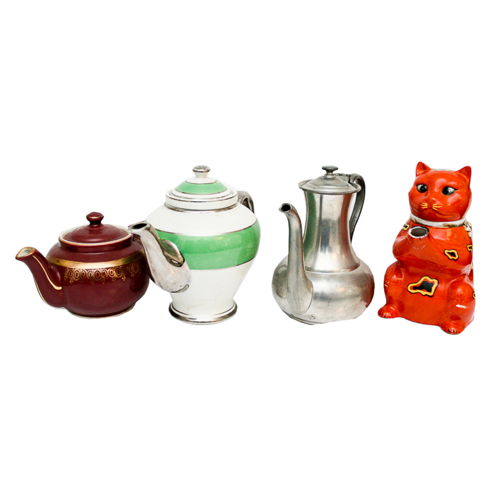 Vintage Teapots Including Hall and McCormick