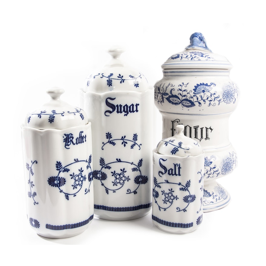 Delft Style Staples Canisters