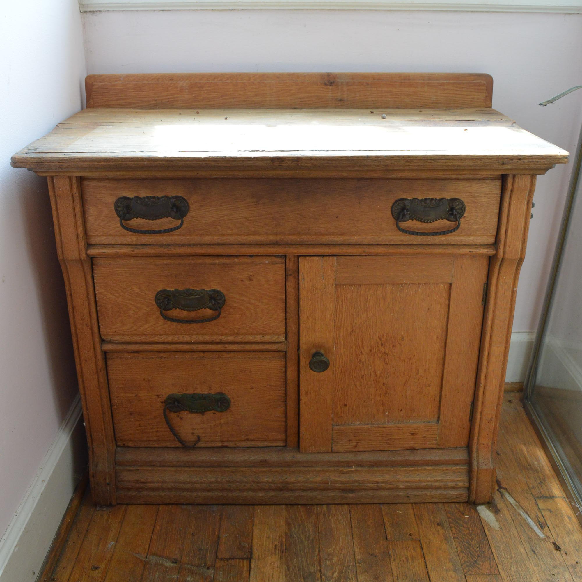Antique Oak Wash Stand