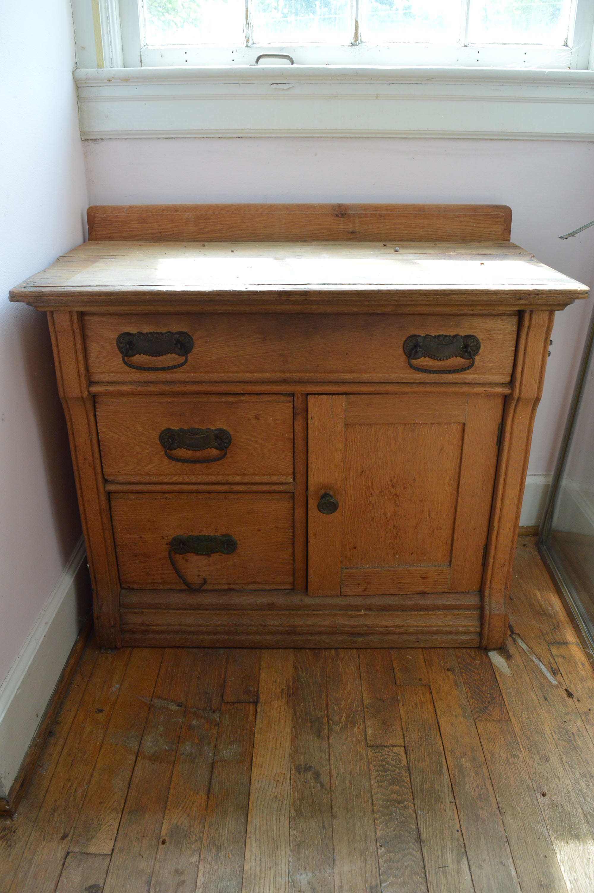 Antique Oak Wash Stand