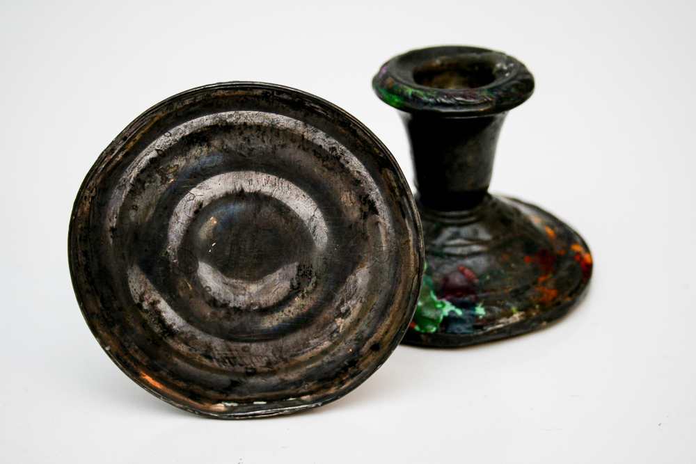 Rogers and Sheffield Weighted Sterling Candlesticks and Shakers