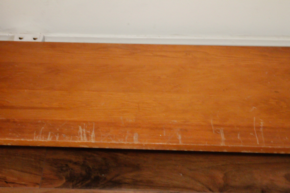 Cherry Finish Wooden Shelving Unit