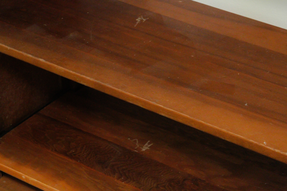 Cherry Finish Wooden Shelving Unit