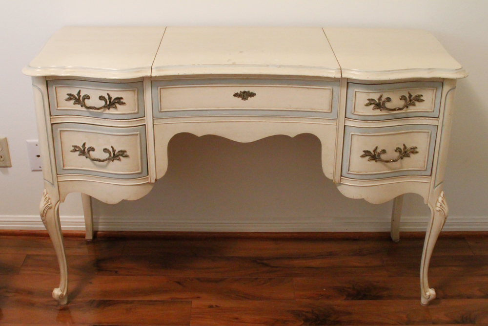 French Provincial Vanity Dresser and Mirror
