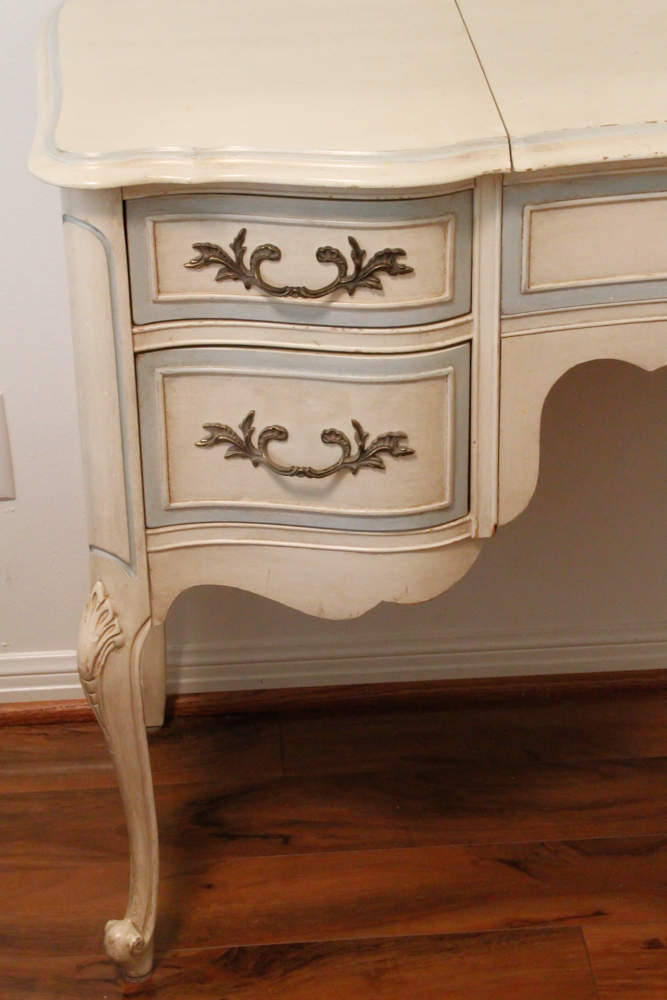 French Provincial Vanity Dresser and Mirror