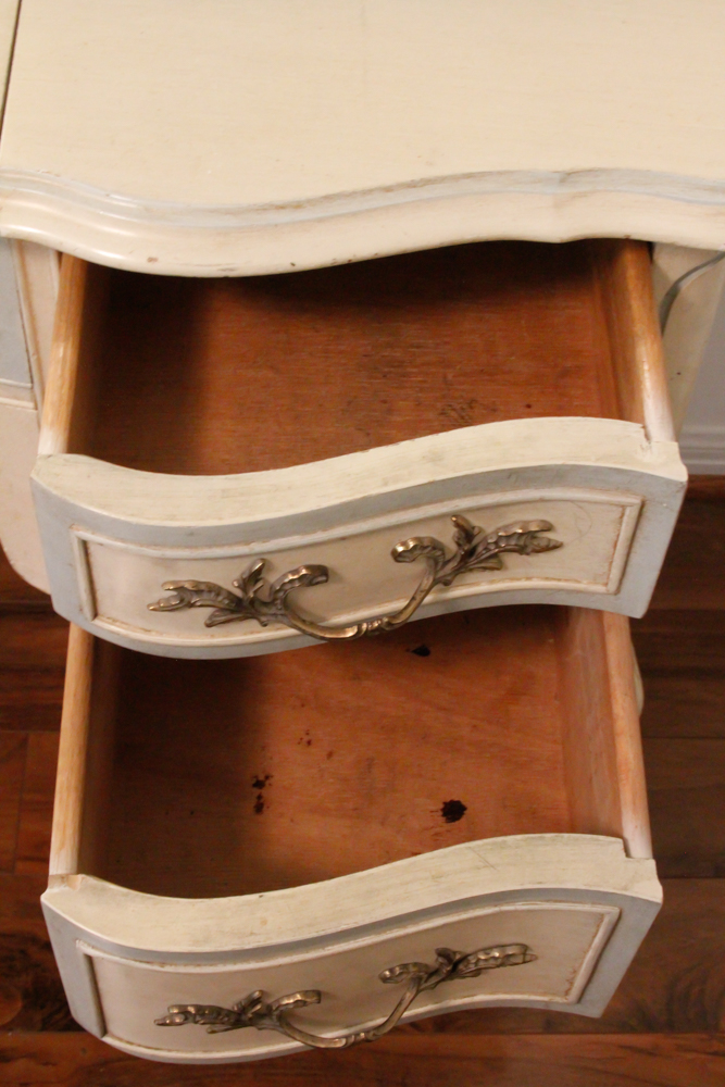 French Provincial Vanity Dresser and Mirror