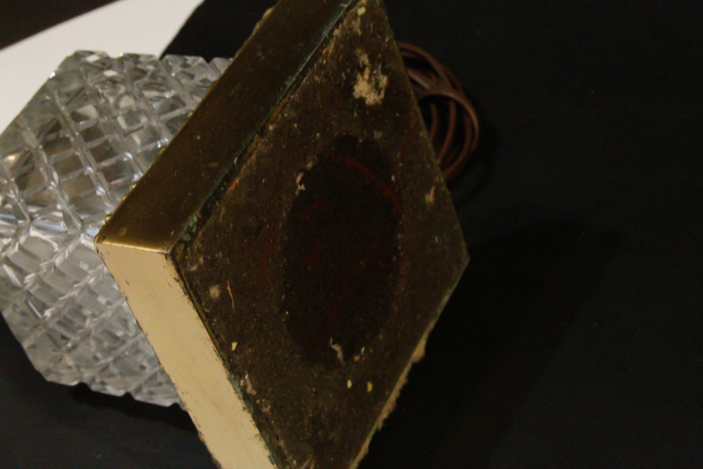 Vintage Beveled Glass and Brass Lamps