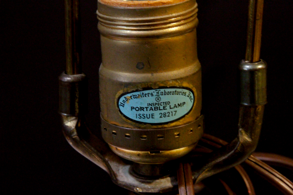 Vintage Beveled Glass and Brass Lamps