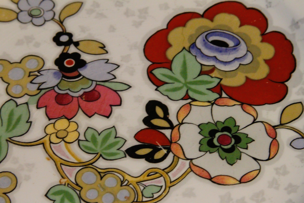 Crown Ducal Ware England "Beaumont Chintz" Salad Bowl and Plates