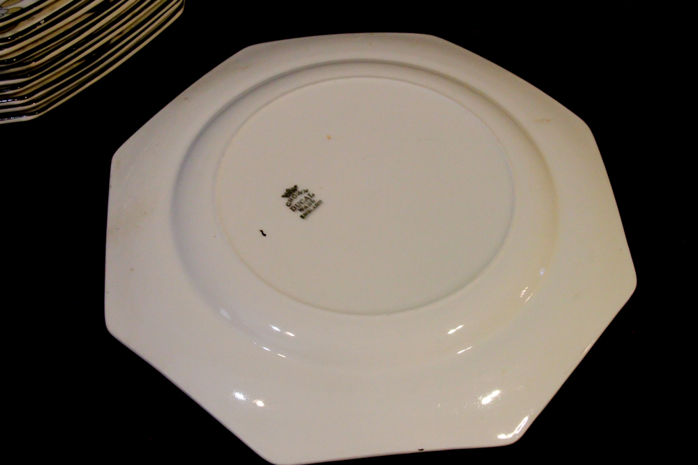 Crown Ducal Ware England "Beaumont Chintz" Salad Bowl and Plates