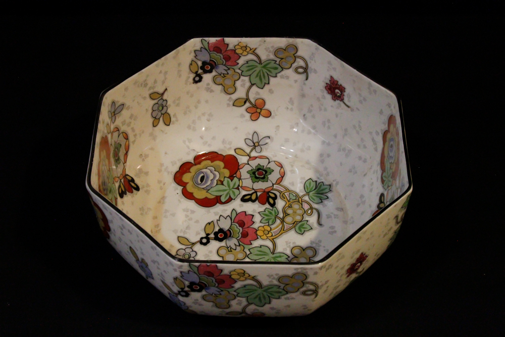 Crown Ducal Ware England "Beaumont Chintz" Salad Bowl and Plates