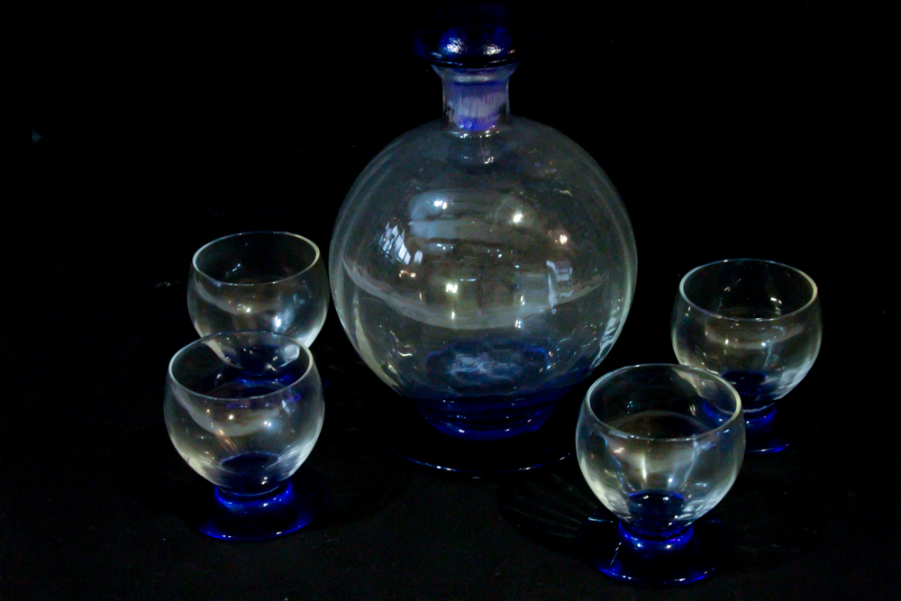Vintage Glass Sake Set
