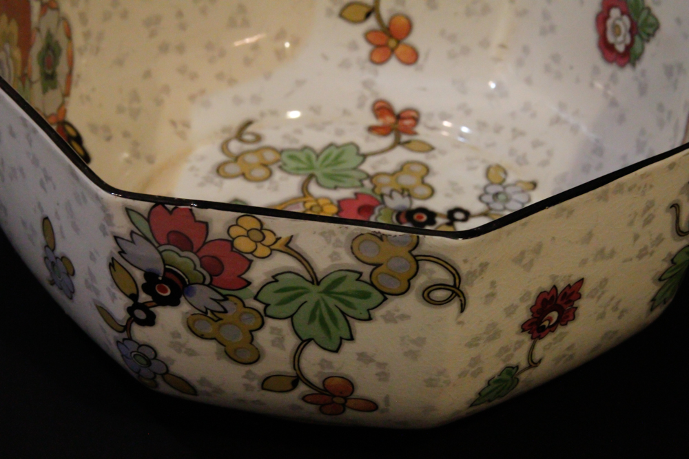 Crown Ducal Ware England "Beaumont Chintz" Salad Bowl and Plates