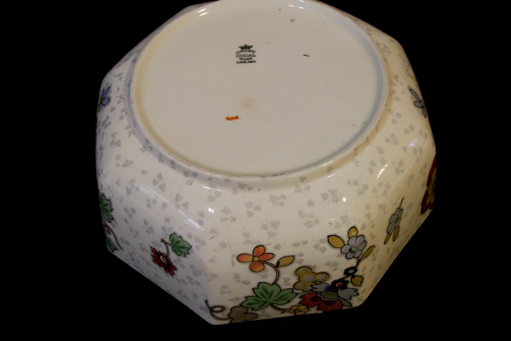 Crown Ducal Ware England "Beaumont Chintz" Salad Bowl and Plates