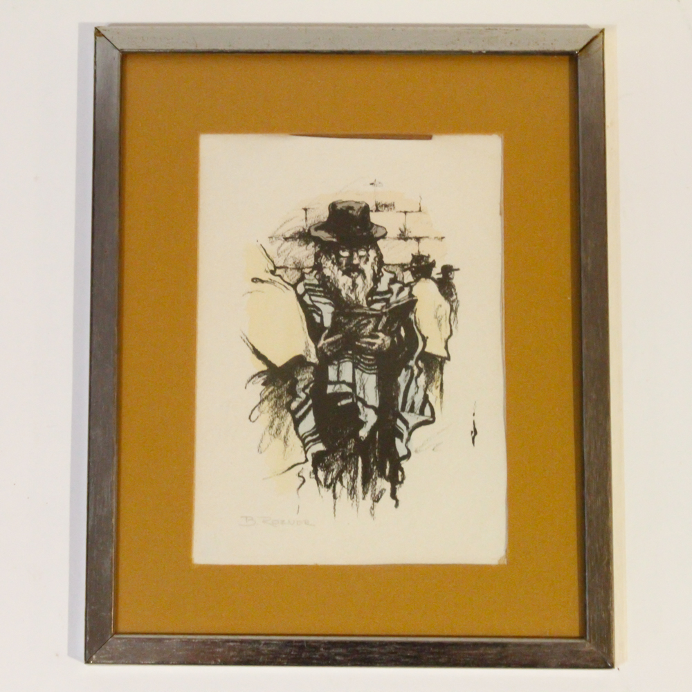 B. Rozner Lithograph of a Rabbi