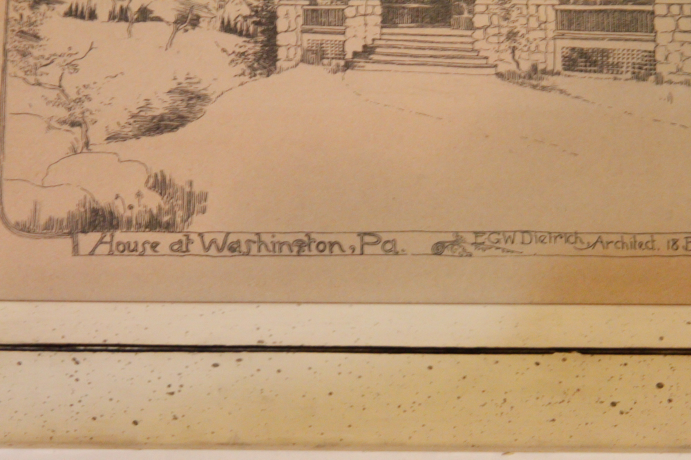 Framed Blueprints from American Architect and Building News