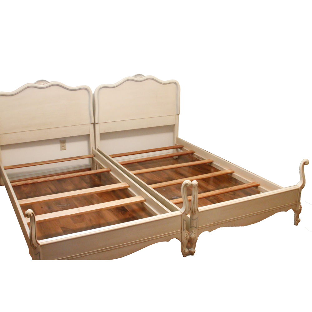 Pair of French Provincial Style Twin Beds