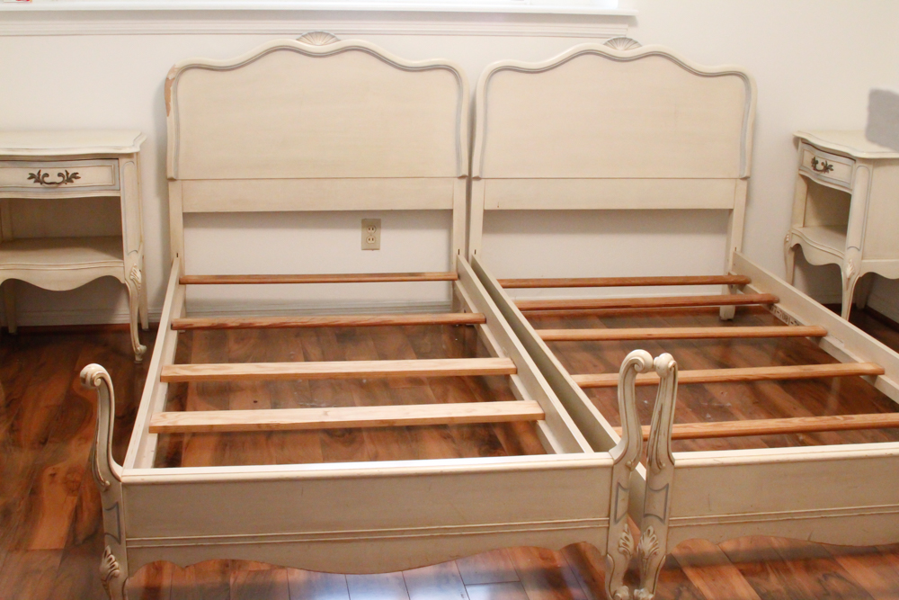 Pair of French Provincial Style Twin Beds