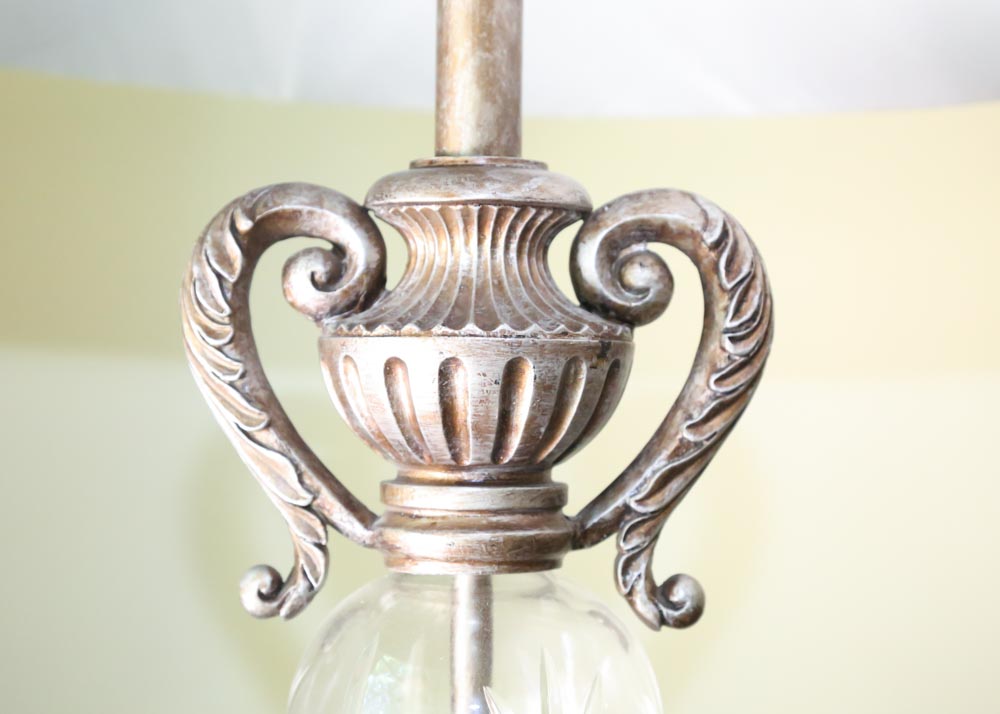 Neoclassical Inspired Lamp and Faux Floral Décor