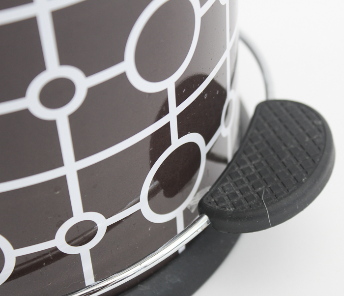 Modern Hinged Metal Wastebasket Set